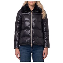 Herno Chaqueta de nailon ultraligero y cuello de piel
