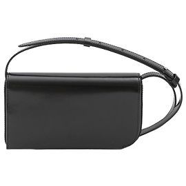 Bolsa tiracolo Jacquemus Curvo em couro preto