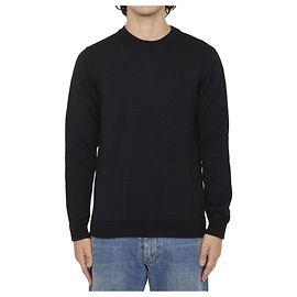 Roberto Collina Merinowollpullover mit Rundhalsausschnitt Schwarz