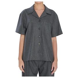 Camisa Khaite Riordan cinza de lã e cashmere