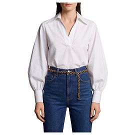 Blusa Sutton New York in popeline di cotone bianca
