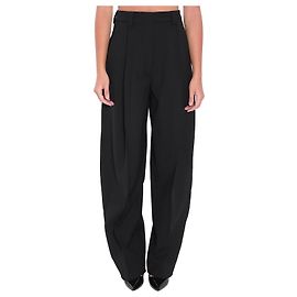 Pantalones Cara negros de mezcla de lana The Latest