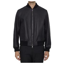 Dolce & Gabbana Black Calf Leather Jacket