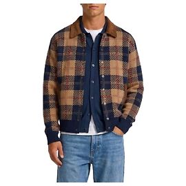 Guest in Residence Bomber combo tartan Camel