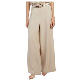 Pantaloni wide-leg Federica Tosi beige in Tencel