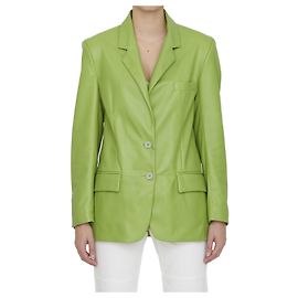 Chaqueta de cuero Salvatore Santoro color lima