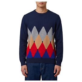 Ballantyne Pull Diamond col rond en cachemire