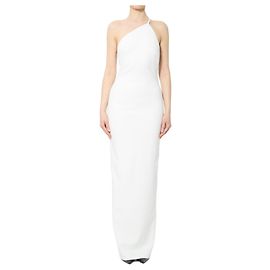 Abito maxi monospalla Solace London Alexandra Bianco