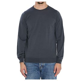 John Smedley Pull à col rond Lundy en charcoal