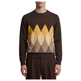 Ballantyne Pull Diamond col rond en cachemire