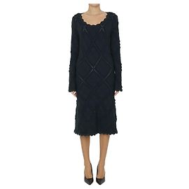 Burberry Aran Strickkleid grün Wollmischung
