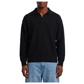Roberto Collina Schwarzes Skipper-Poloshirt