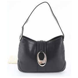 Bulgari Bvlgari Black Hobo Shoulder Bag