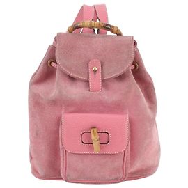 Mochila de couro Gucci Old Bamboo
