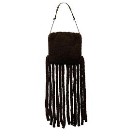 Bottega Veneta Bolso de hombro The fringe Pouch de cuero y piel de oveja marrón