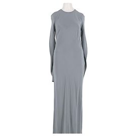 Autre Marque SIR Graues Seidenkleid mit langen Ärmeln