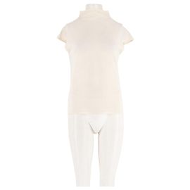 Autre Marque Top en cachemire blanc