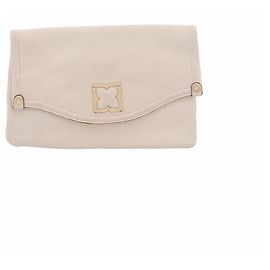 Max Mara Pochette en cuir beige