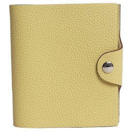 Hermès Gelbes Ulysse Mini-Notizbuch