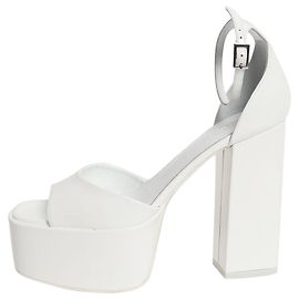 Paris Texas Talons compensés Tatiana en cuir verni blanc - size EU 39