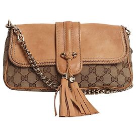 Gucci Bolsa de ombro monograma Marrakesh castanha vintage