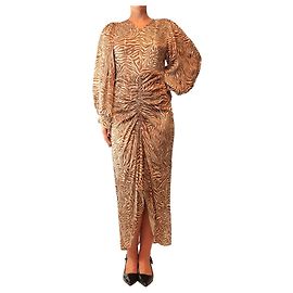 Autre Marque Daaliya Kleid mit Zebraprint in Braun und Creme - size M