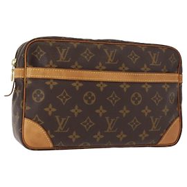 LOUIS VUITTON Monogram Compiegne 28 Clutch Bag M51845 LV