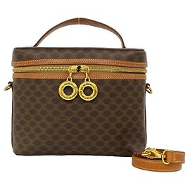Céline Celine Vintage Macadam Pattern 2-Way Handbag