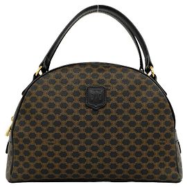Céline CELINE Vintage Macadam Blazon Pattern Handbag