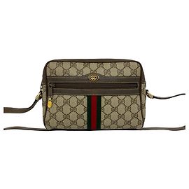 Bolso de hombro de cuero Gucci Vintage Sherry Line GG Logo
