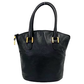 Bolsa de mão em couro Loewe Vintage Anagram Logo Mini Tote Bag