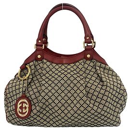 Borsa Tote GUCCI Sukey in tela Diamante e pelle