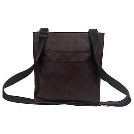 Bolsa de Ombro em Couro Gucci Guccissima Logo