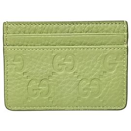 Gucci Kartenetui aus grünem Leder