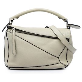 Sac Puzzle LOEWE petit en cuir de veau marron