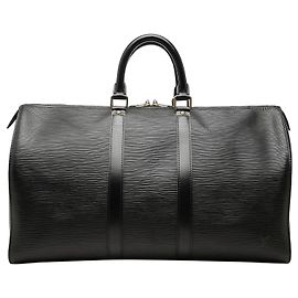 Louis Vuitton Black Epi Keepall 45