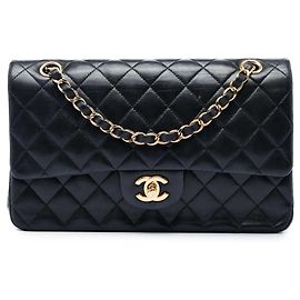 Chanel Black Medium Classic Lambskin Double Flap