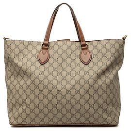 Gucci Beige Medium GG Supreme Convertible Soft Tote