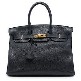 Hermès Black Togo Birkin Retourne 35