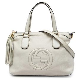 Bolso Soho Working Small de piel de becerro blanco Gucci