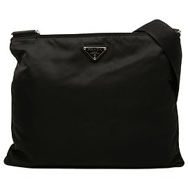 Prada Sac crossbody en Tessuto noir avec fermeture éclair