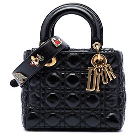 Dior Black Small Crinkled Patent Cannage My ABCDior Lady Dior