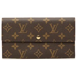 Cartera larga Louis Vuitton Sarah Monogram marrón