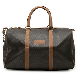 Bolsa Boston Dior em tela revestida com padrão favo de mel preto