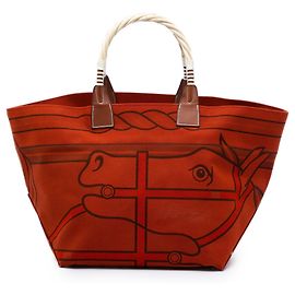Hermès Red Toile H Plume Quadrige au Fil Steeple 31