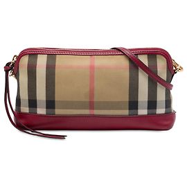 Borsa Satchel Convertibile Derby Abingdon Burberry in Tela House Check Marrone
