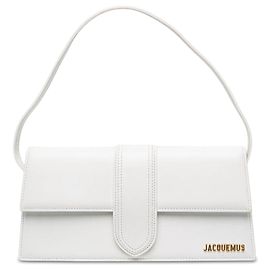Jacquemus Le Bambino Long en cuir de veau blanc