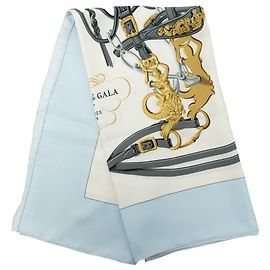 Hermès White Brides de Gala Seidentuch 90