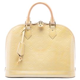 Louis Vuitton Beige Monogram Vernis Alma PM