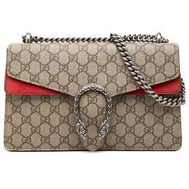 Bolso de hombro Gucci Dionysus Medium GG Supreme Beige